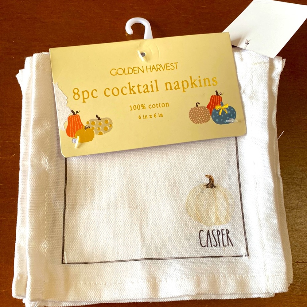 Golden Harvest Cocktail Napkins.